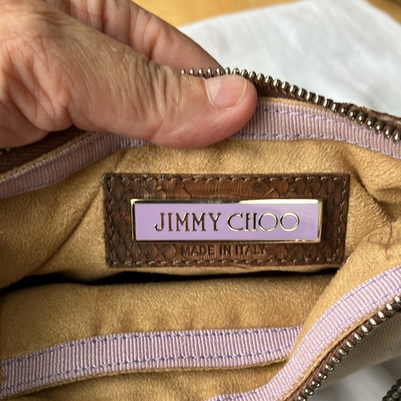 Jimmy Choo mini handbag canvas and leather - Picture 4 of 6